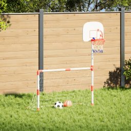 Set fotbal si baschet pentru copii cu mingi, 98x50x70 cm GartenMobel Dekor
