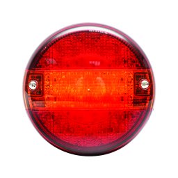 Lampa ceata LED rosie cu semnalizare, diametru 140 mm, Breckner