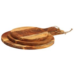 Tocatoare, 3 buc., lemn masiv de acacia GartenMobel Dekor