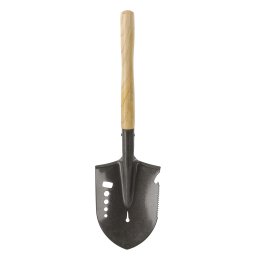 Lopata multifunctionala pentru camping si drumetii, 16x60 cm, negru