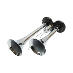 Claxon auto cu 2 trompete 12/24V pentru compresor de aer