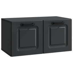Oglinda TV montata pe perete Pe perete Negru 59,5 x 31 x 30 cm GartenMobel Dekor