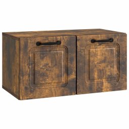 Oglinda TV montata pe perete Stejar fumuriu 59,5 x 31 x 30 cm GartenMobel Dekor