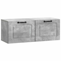 Oglinda TV montata pe perete Gri Beton 78,5 x 31 x 30 cm GartenMobel Dekor