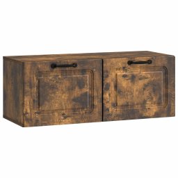 Oglinda TV montata pe perete Stejar fumuriu 78,5 x 31 x 30 cm GartenMobel Dekor