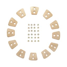 Set 12 ferodouri cu nituri pentru disc ambreiaj 11 toli UTB U-445 si Fiat