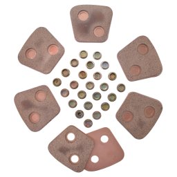 Set 12 ferodouri cu nituri pentru disc ambreiaj 4 mm 77x69 mm UTB