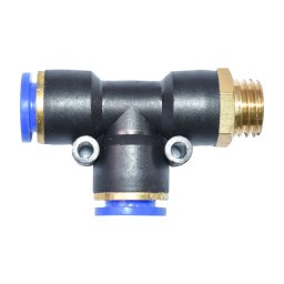 Mufa rapida T din plastic cu surub metalic, fi 12x12 si filet M16
