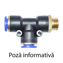 Mufa rapida T din plastic cu surub metalic, fi 6x6 si filet M8