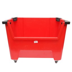 Cutie de depozitare din plastic cu roti, rosie, 545x345x395 mm