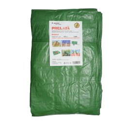 Prelata impermeabila verde 5x8 m, 100 g/mp, cu ochiuri metalice