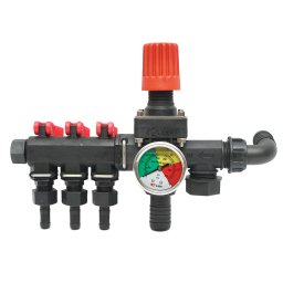 Distribuitor 3 cai cu manometru cu glicerina pentru erbicidator polonez
