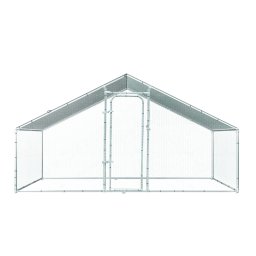 Cotet exterior pentru pasari din otel galvanizat cu prelata 200x300x200 cm