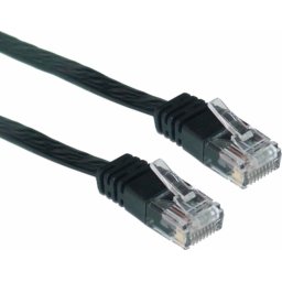CABLU UTP Patch cord cat. 5E - 0.5 m, black Spacer "SP-PT-CAT5-0.5M-BK
