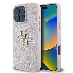 Husa Husa pentru iPhone 16 Pro Max - Guess Hardcase 4G Big Logo (GUHCP16X4GMGPI) - Pink