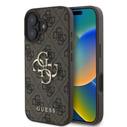 Husa Husa pentru iPhone 16 - Hardcase 4G Big Logo (GUHCP16S4GMGBR) - Brown