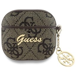 Husă Guess 4G Charm Collection pentru AirPods 4 – Maro