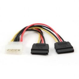 CABLU alimentare Spacer, adaptor Molex la 2 x S-ATA, 15cm, "SPIC-MLX-2SATA-0.15m" (timbru verde 0.08 lei)