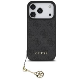 Husa Husa pentru iPhone 17 Pro Max - Guess Hardcase 4G Charm Cradle MagSafe (GUHMP17XGF4GCK) - Black