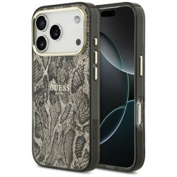 Husa Husa pentru iPhone 17 Pro - Guess Python Pattern MagSafe (GUHMP17LHIMPYGW) - Brown