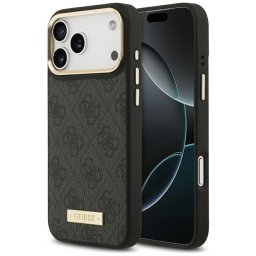 Husa Husa pentru iPhone 17 Pro Max - Guess Hardcase 4G Logo Plate MagSafe (GUHMP17XU4GPRK) - Black