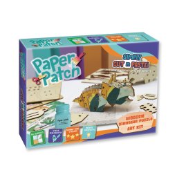 Set creativ Strigo ,,PAPER PATCH’ PUZZLE DINOZAUR DIN LEMN