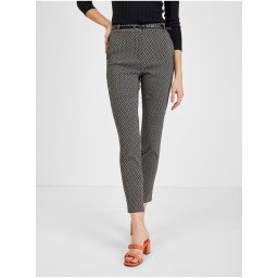 Pantaloni eleganti pentru femei ORSAY - negru, alb