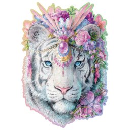 Puzzle 2D, din lemn, Tigru mistic, 250 piese