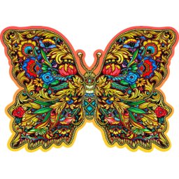 Puzzle 2D, din lemn, Aripi regale, 250 piese