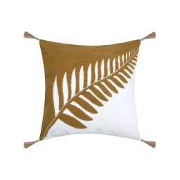 Pernă Decorativă Aloha 40X40 Cm, Culoare Muștar/Bej, 55% Bumbac 45% Poliester