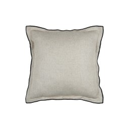 Pernă Decorativă Aline 40X40 Cm, Culoare Bej, Cu Paspoal Negru, 81% Bumbac 19% In