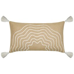 Pernă decorativă Balma 35X60 cm, culoare nisip, 55% iută 40% bumbac 5% lurex