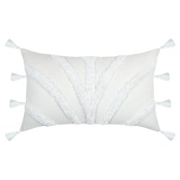 Pernă decorativă Balma 30X50 cm, culoare alb, 85% bumbac 15% poliester