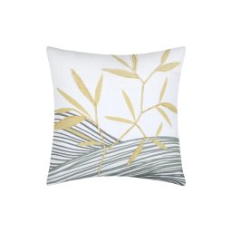 Pernă decorativă Yuki 40X40 cm, culoare muștar/gri, 100% bumbac