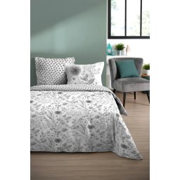 Lenjerie Ulani Pat Dublu, 3 Piese, Cearsaf Pilota 240x220cm, 2 Fete De Perna 63×63cm, Culoare Negru, 100% Bumbac Oeko Tex