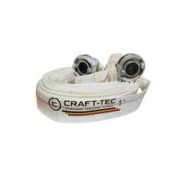 FURTUN POMPIER / FURTUN REFULARE APA CU CUPLE 3'' 20M 8 BARI, ROSU, PENTRU MOTOPOMPA, POMPE SUBMERSIBILE SI IRIGATII, CRAFT-TEC MX552