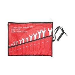 Set chei combinate fixe si inelare 12 piese 6-24 mm cu husa textila