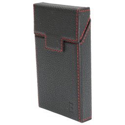 Husa neagra din piele pentru pachet de tigari slim P34 Breckner