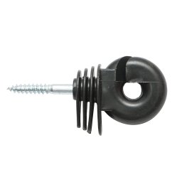 Izolator inelar compact negru pentru gard electric, 6 mm, Thor