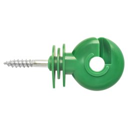 Izolator inelar compact verde 80x35 mm, fi 5,2 mm, pentru gard electric Mezofarm
