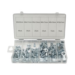 Trusa piulite nituibile cu guler din aluminiu, 150 piese M3-M10