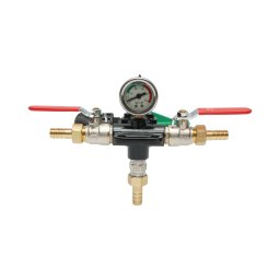 Distribuitor cu 2 cai pentru erbicidator, cu manometru cu glicerina inclus