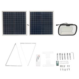 Lampa LED solara 120W cu panou 35W si baterie 7.4V 15Ah Breckner