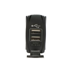 Incarcator auto USB universal 12/24V cu 2 porturi, 5V/3.1A, montaj bord