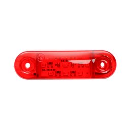 Lampa laterala de gabarit LED rosie 12-24V, 9 LED, Breckner FR0174