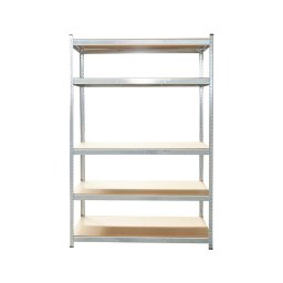 Raft metalic galvanizat cu 5 polite MDF, 180x120x60 cm, 250 kg/polita