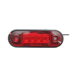 Lampa gabarit laterala ovala LED rosie 12-24V, 85x28x11 mm, Breckner