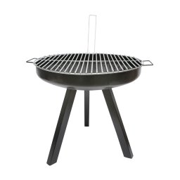 Gratar rotund cu grilaj si manere, 3 picioare, diametru 50 cm