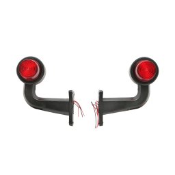 Set lampi laterale gabarit LED cu brat flexibil 12-24V rosu/galben Breckner