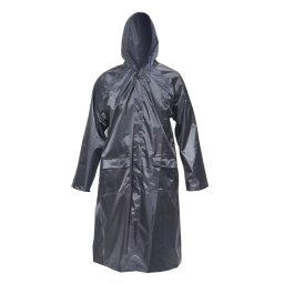 Pelerina impermeabila XL cu gluga, buzunare si fermoar, Bleumarin